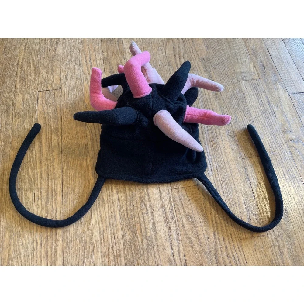 Mental Gear Funky Fleece Youth Beanie Hat Black‎ Pink Jester Monster Horns